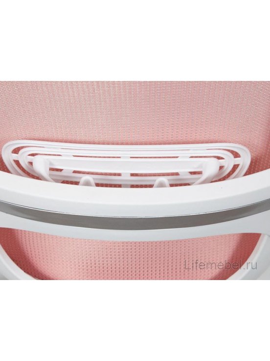 Компьютерное кресло Happy white розовое