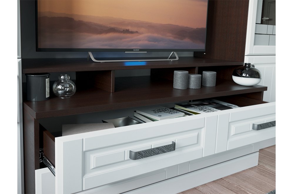 Модульная гостиная Рейна венге / белое дерево Модульная гостиная Рейна венге / белое дерево