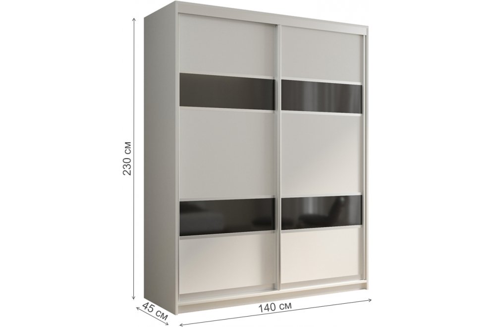 Шкаф-купе Кааппи 7 140х45 белый бриллиант Шкаф-купе Кааппи 7 140х45 белый бриллиант