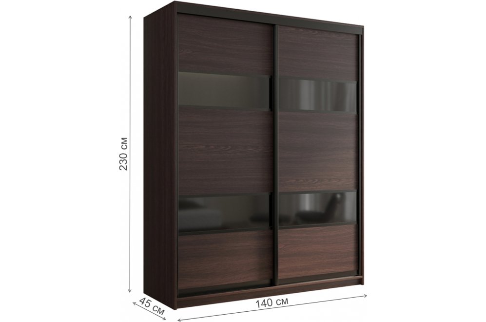 Шкаф-купе Кааппи 7 140х45 венге Шкаф-купе Кааппи 7 140х45 венге