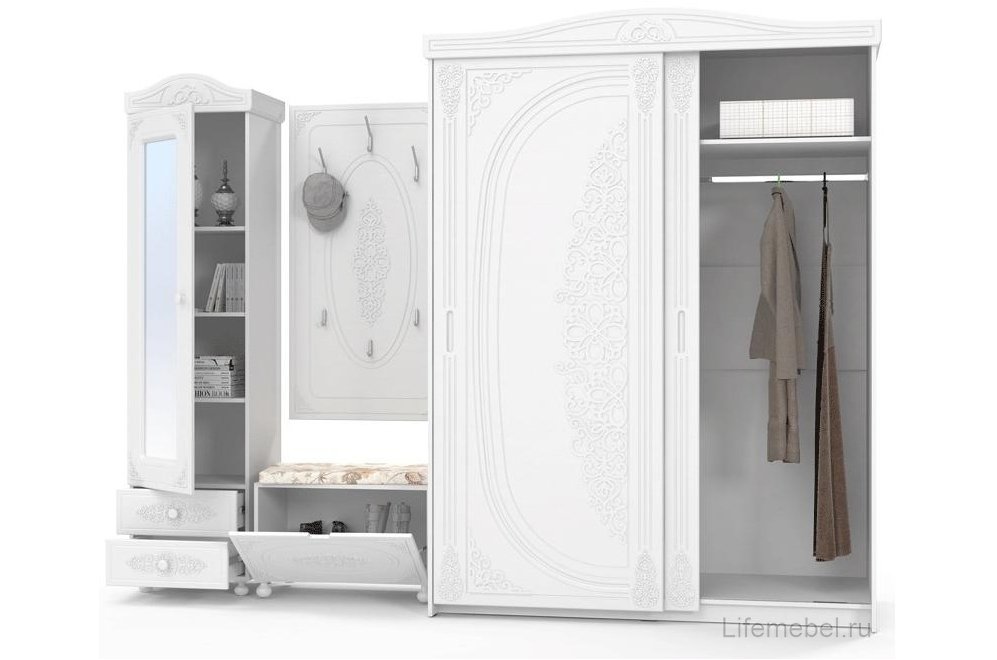 Шкаф-купе Ассоль АС-20 белое дерево