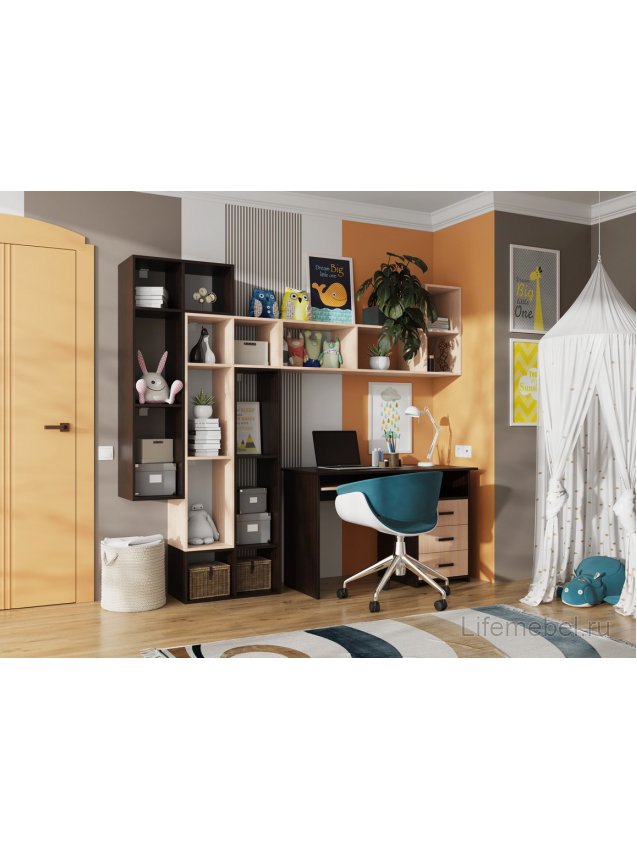 Полка Джеминг дуб молочный