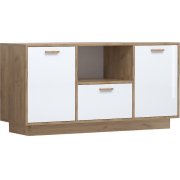 дуб крафт золотой / белый глянец