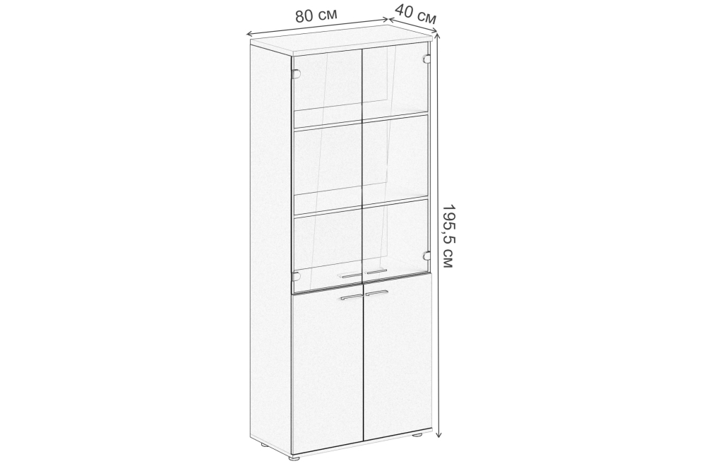 Витрина SG.811.OD.OD.GL дуб темный Витрина SG.811.OD.OD.GL дуб темный