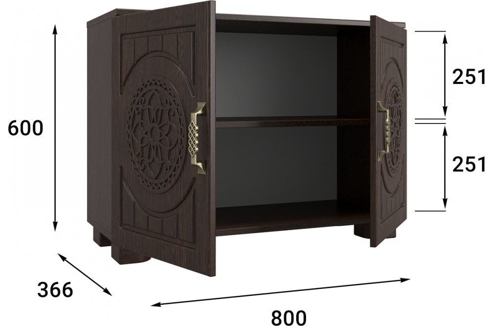 Тумба Монблан МБ-30К венге / орех шоколадный Тумба Монблан МБ-30К венге / орех шоколадный