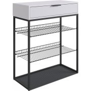 черный муар / белое дерево