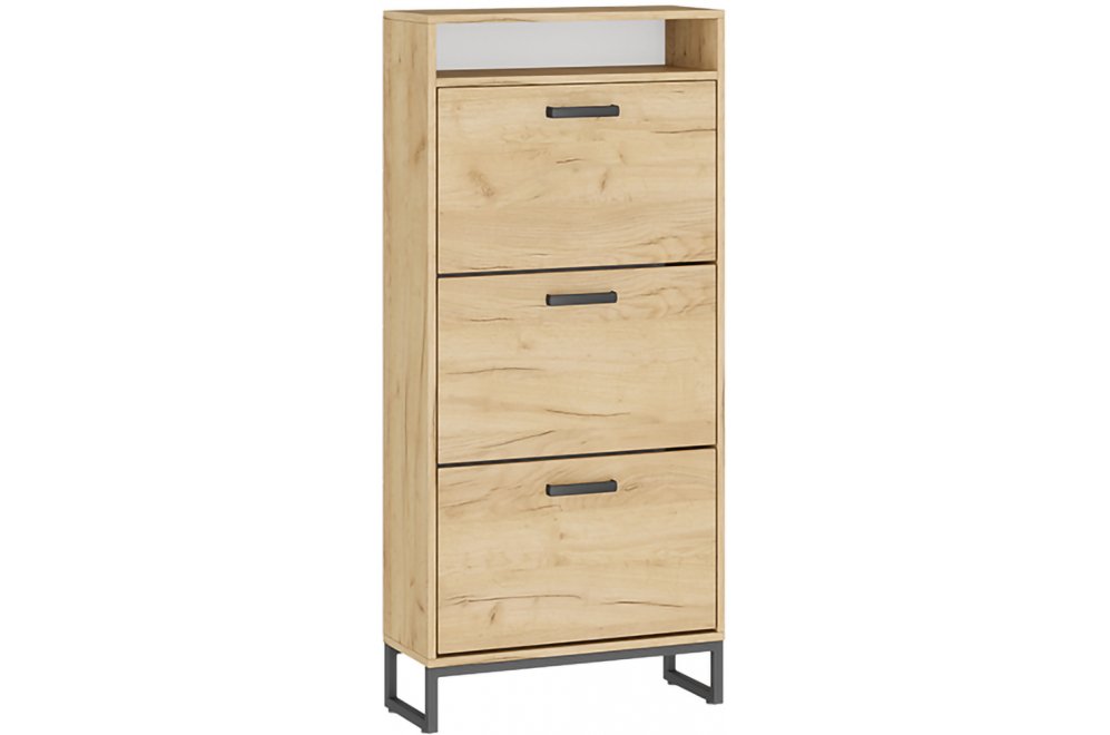 Обувница Лофт тип 01 черный / дуб крафт золотой Обувница Лофт тип 01 черный / дуб крафт золотой