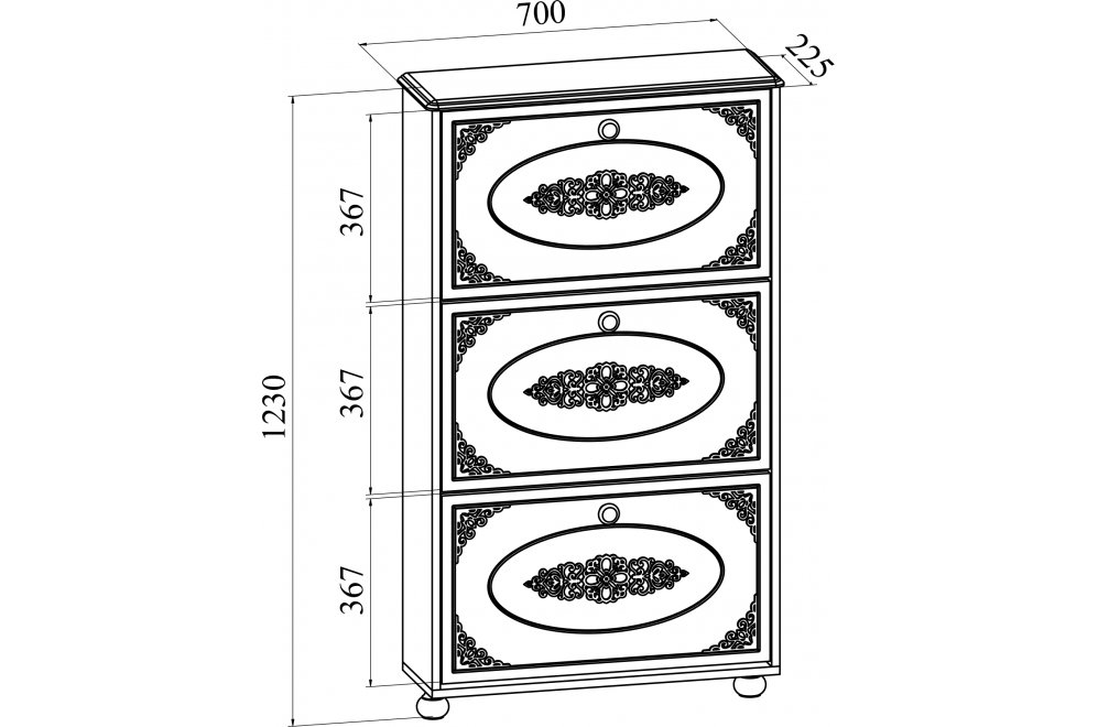 Обувница Ассоль АС-46 белое дерево Обувница Ассоль АС-46 белое дерево