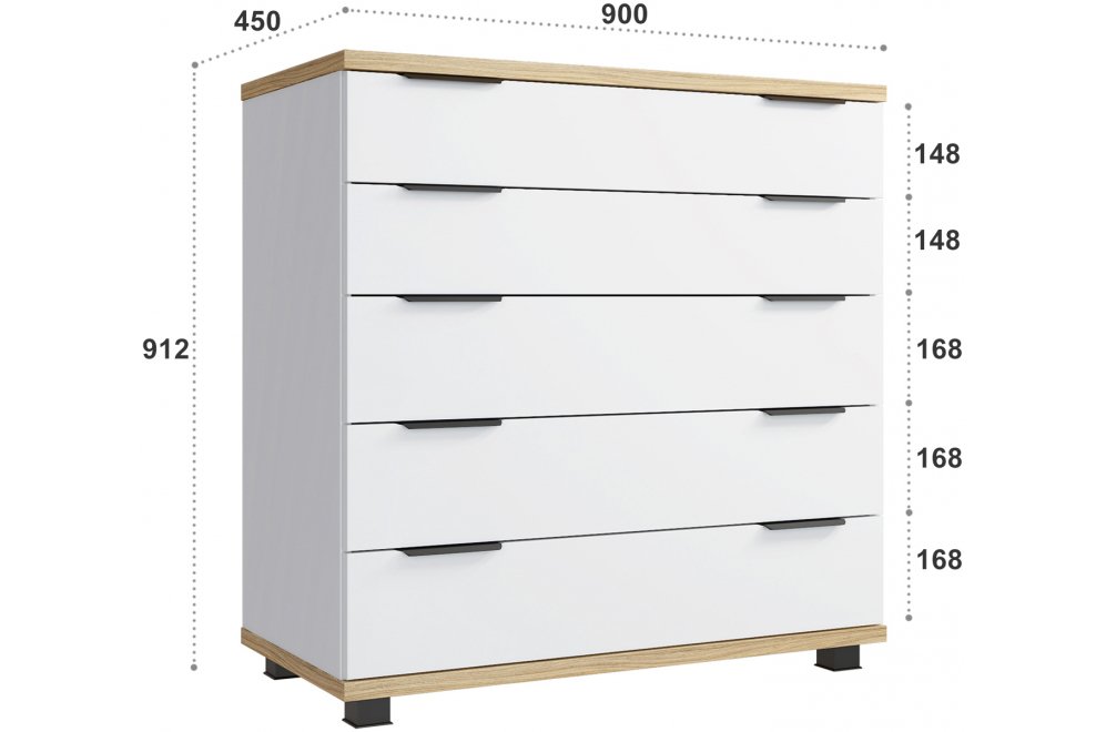 Комод Скайлайт СЛ-11К блэквуд ячменный / белый / меренга Комод Скайлайт СЛ-11К блэквуд ячменный / белый / меренга