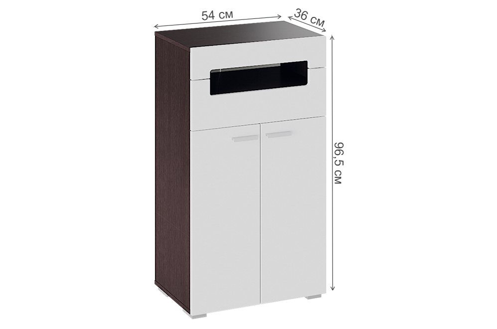 Комод Фьюжн венге линум / белый глянец Комод Фьюжн венге линум / белый глянец