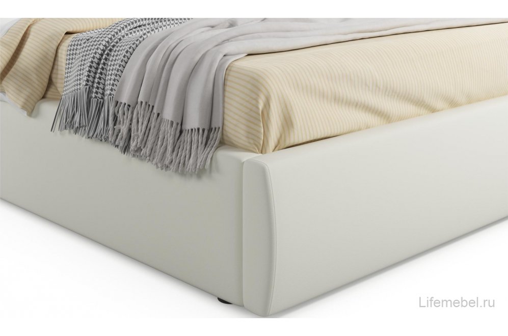 Двуспальная кровать Verona 180х200 с ПМ бежевый велюр Двуспальная кровать Verona 180х200 с ПМ бежевый велюр