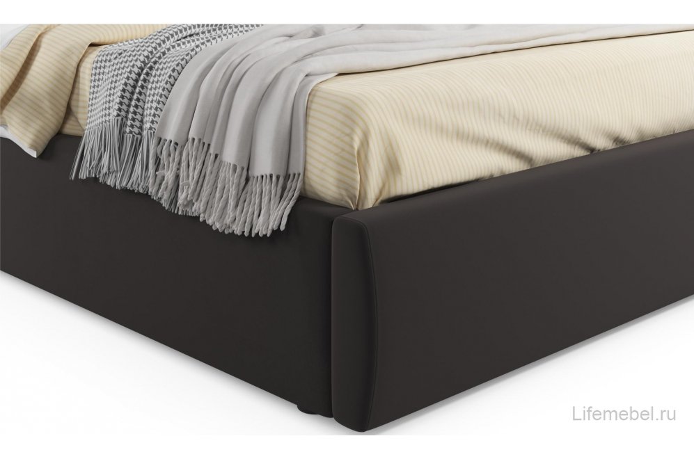 Двуспальная кровать Verona 180х200 с ПМ велюр шоколад Двуспальная кровать Verona 180х200 с ПМ велюр шоколад