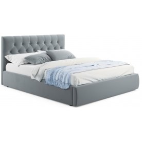 Двуспальная кровать Verona 180х200 серый велюр