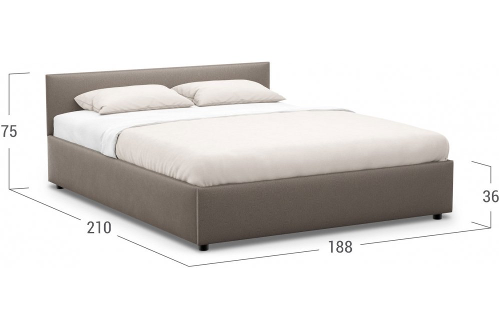 Кровать двуспальная Moon Prima Classic New 1220 180 х 200 см с ПМ К001981 рогожка коричневый 74-72 Кровать двуспальная Moon Prima Classic New 1220 180 х 200 см с ПМ К001981 рогожка коричневый 74-72