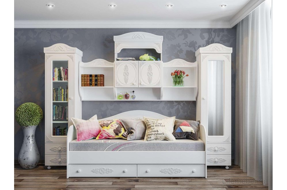 Софа Ассоль АС-10 80х200 белое дерево Софа Ассоль АС-10 80х200 белое дерево