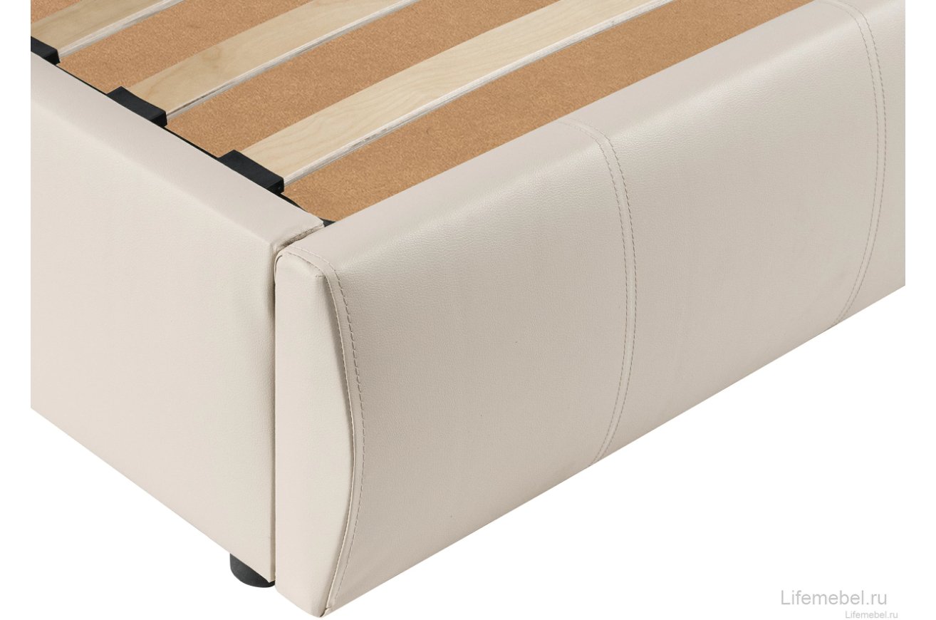 Полутораспальная кровать Афродита-2 140х200 с ПМ светло-серый велюр bingo ash