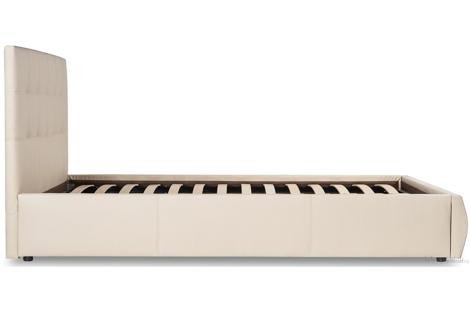 Полутораспальная кровать Афродита-2 140х200 с ПМ светло-серый велюр bingo ash