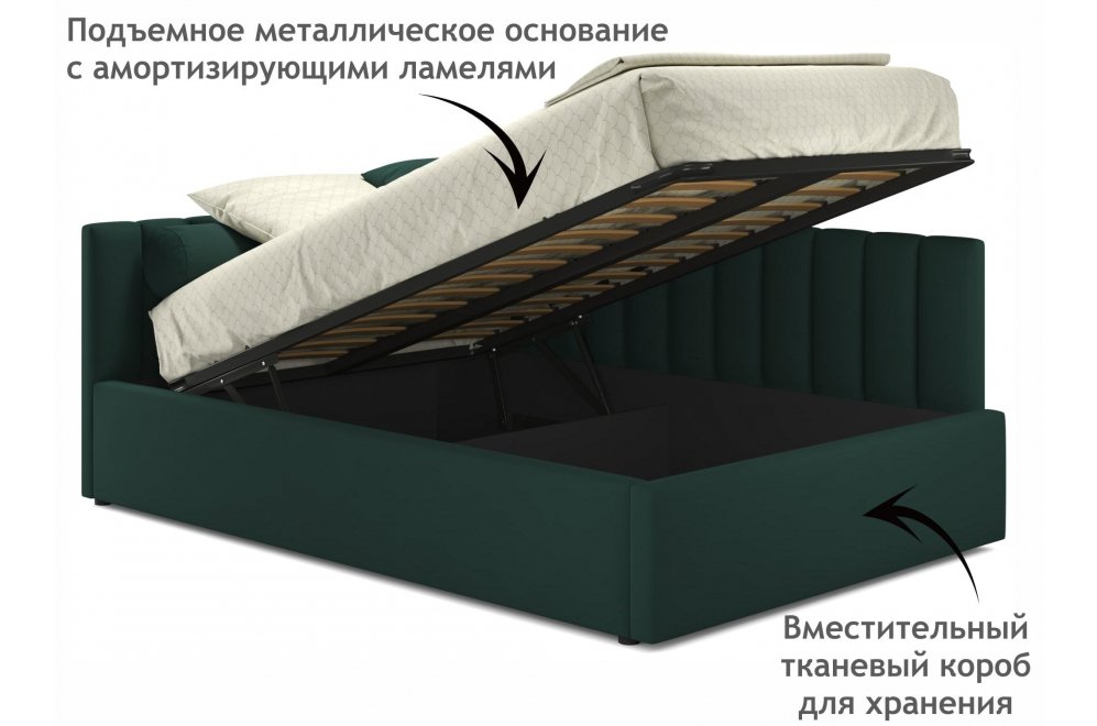 Тахта Milena 120х200 с ПМ изумруд Тахта Milena 120х200 с ПМ изумруд
