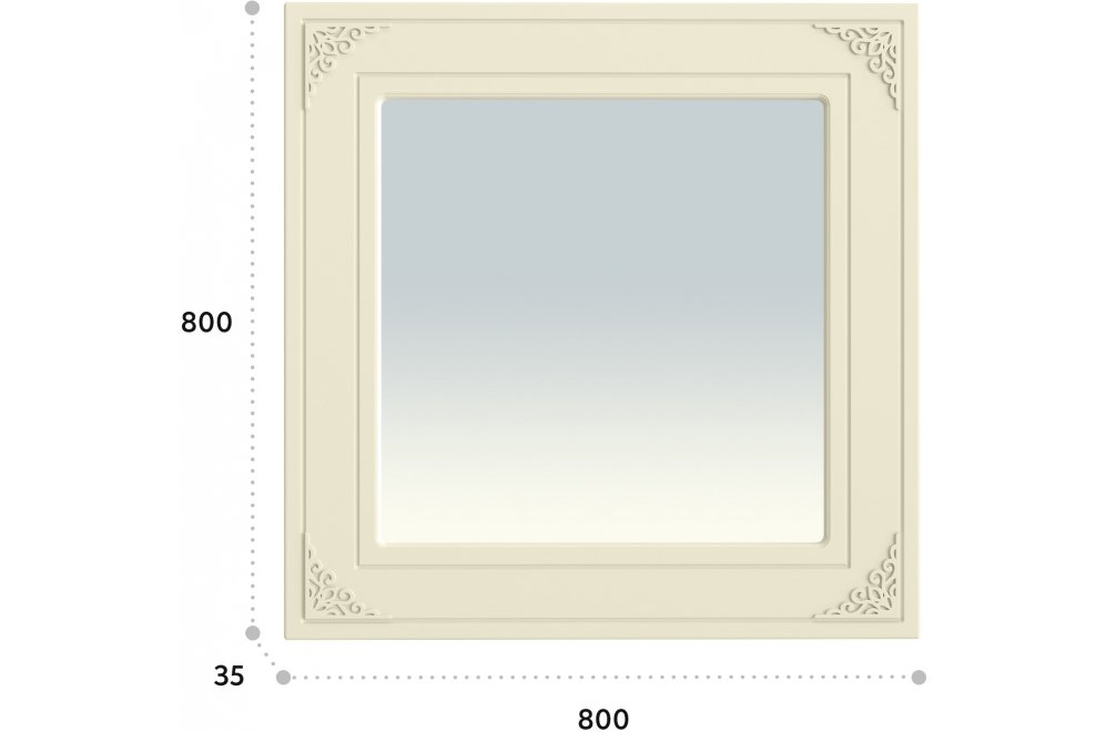 Зеркало Ассоль плюс АС-44 ваниль Зеркало Ассоль плюс АС-44 ваниль