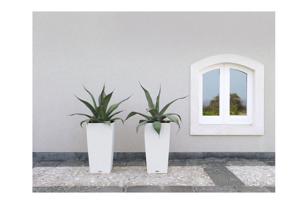 Кашпо Lechuza 15242 CUBICO Cottage 40 Гранит