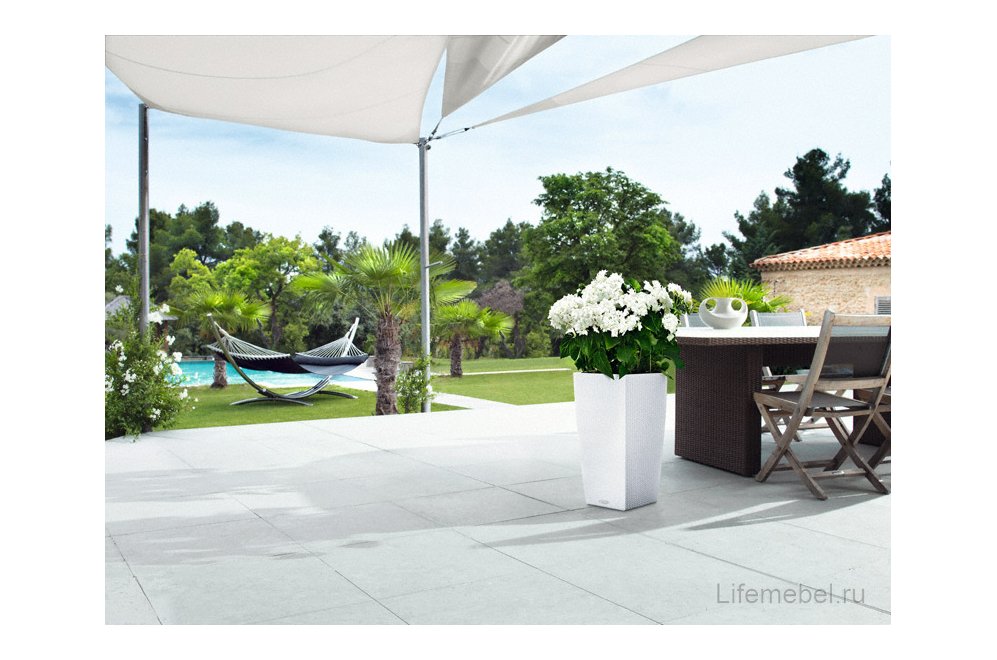 Кашпо Lechuza 15242 CUBICO Cottage 40 Гранит