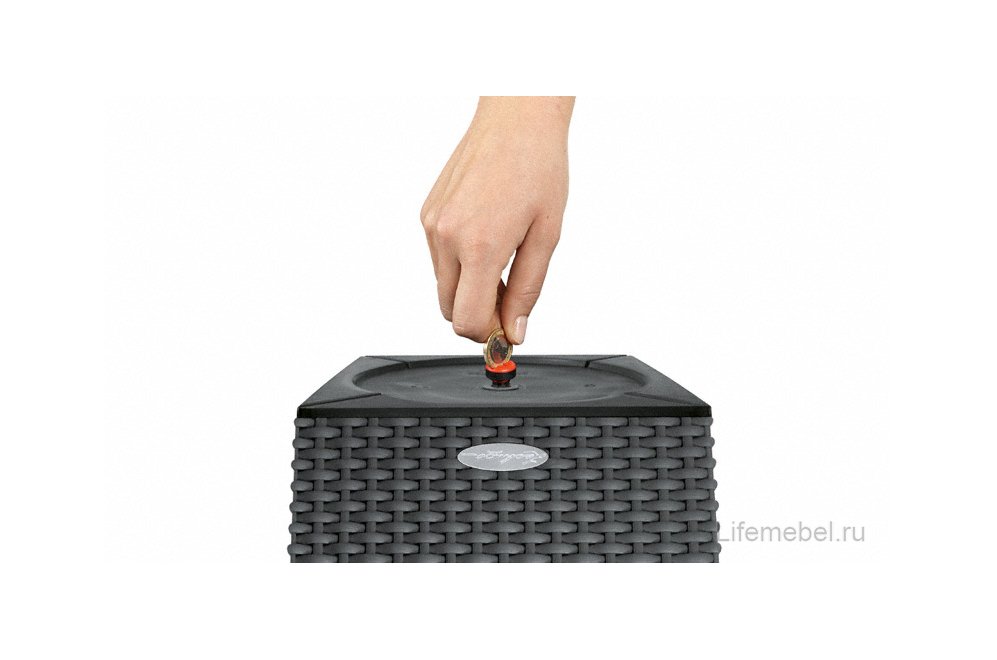 Кашпо Lechuza 15242 CUBICO Cottage 40 Гранит