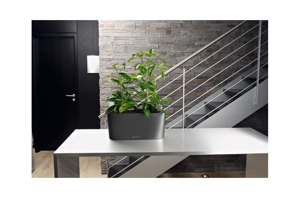 Кашпо Lechuza 15563 DELTA 20 Антрацитовый металлик