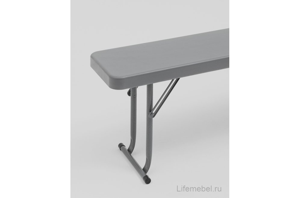 Скамейка Кейт складная 152x25x42 серая Скамейка Кейт складная 152x25x42 серая
