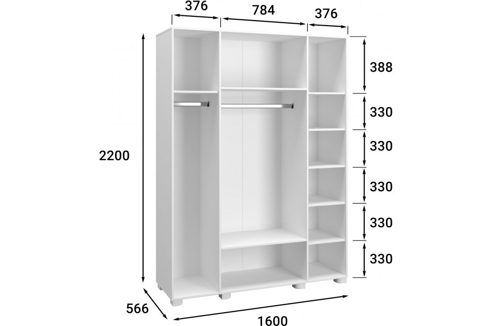 Шкаф Монблан МБ-25К комбинированный белое дерево Шкаф Монблан МБ-25К комбинированный белое дерево