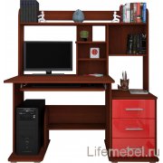 итальянский орех / красный глянец