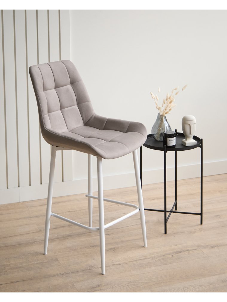 Полубарный стул Челси латте (zd 290) / белый Полубарный стул Челси латте (zd 290) / белый