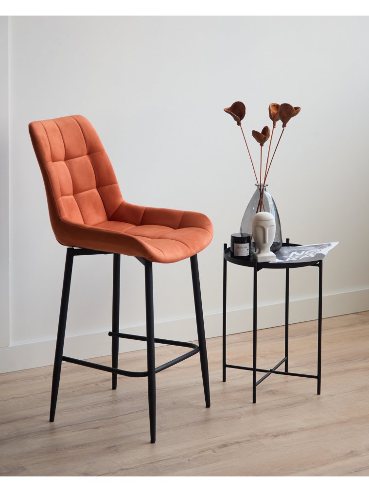 Полубарный стул Челси терракотовый (zd 432) / черный Полубарный стул Челси терракотовый (zd 432) / черный
