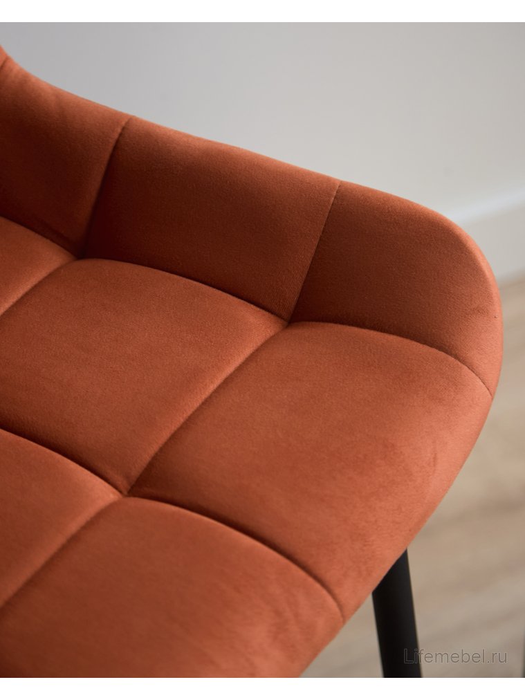 Полубарный стул Челси терракотовый (zd 432) / черный Полубарный стул Челси терракотовый (zd 432) / черный