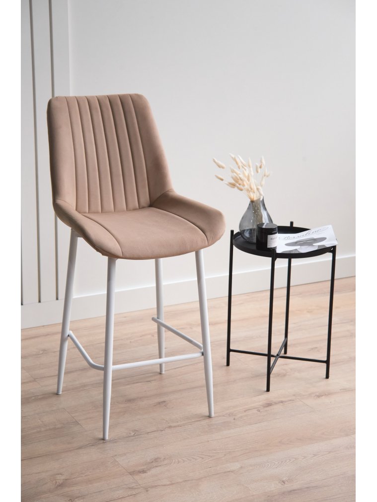 Полубарный стул Седа бежевый (zd 210) / белый Полубарный стул Седа бежевый (zd 210) / белый