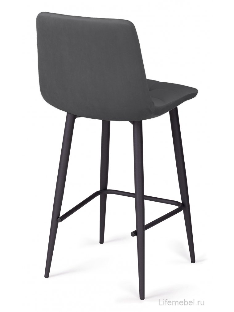 Полубарный стул Симпл темно-серый / черный Полубарный стул Симпл темно-серый / черный
