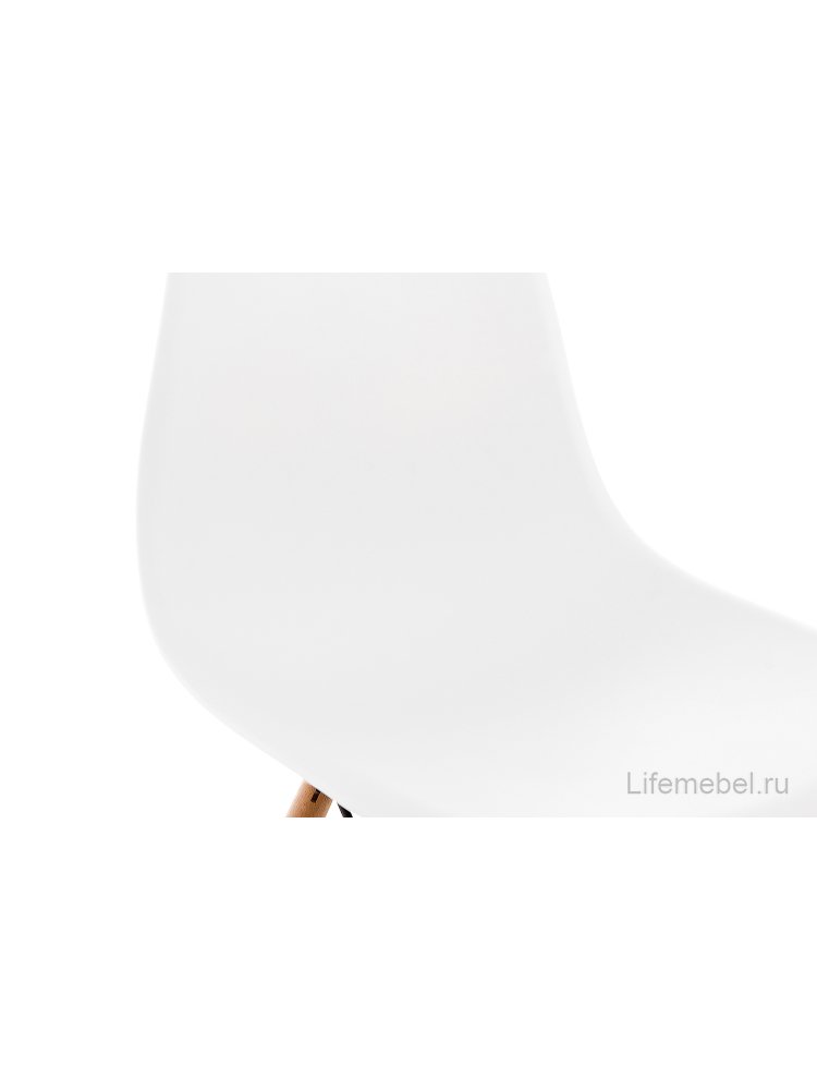Стул Eames PC-015 WL white / wooden legs