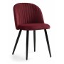 Стул на металлокаркасе Gabi 1 wine red / black бордовый велюр / черный