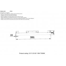 Магнитный трековый светильник CLT 0.33 001 18W WH T4000K