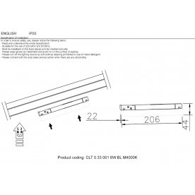 Магнитный трековый светильник CLT 0.33 001 6W BL M3000K