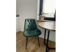 Стул на металлокаркасе Гояр confetti green / белый глянец фото покупателя 3