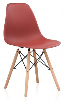 Пластиковый стул Eames PC-015 bordeaux