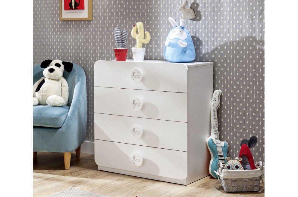 Комод детский Baby Cotton M белый