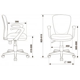 Компьютерное кресло Бюрократ KD-W10AXSN