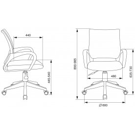 Компьютерное кресло Бюрократ KD-W4