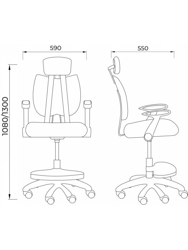 Компьютерное кресло Twins ткань серый