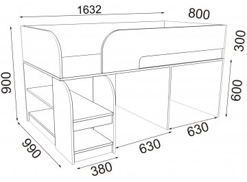Кровать-чердак Астра 9 4