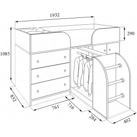 Кровать-чердак Астра 5