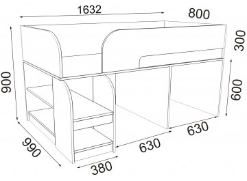 Кровать-чердак Астра 9 2