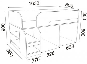 Кровать-чердак Астра 9/9
