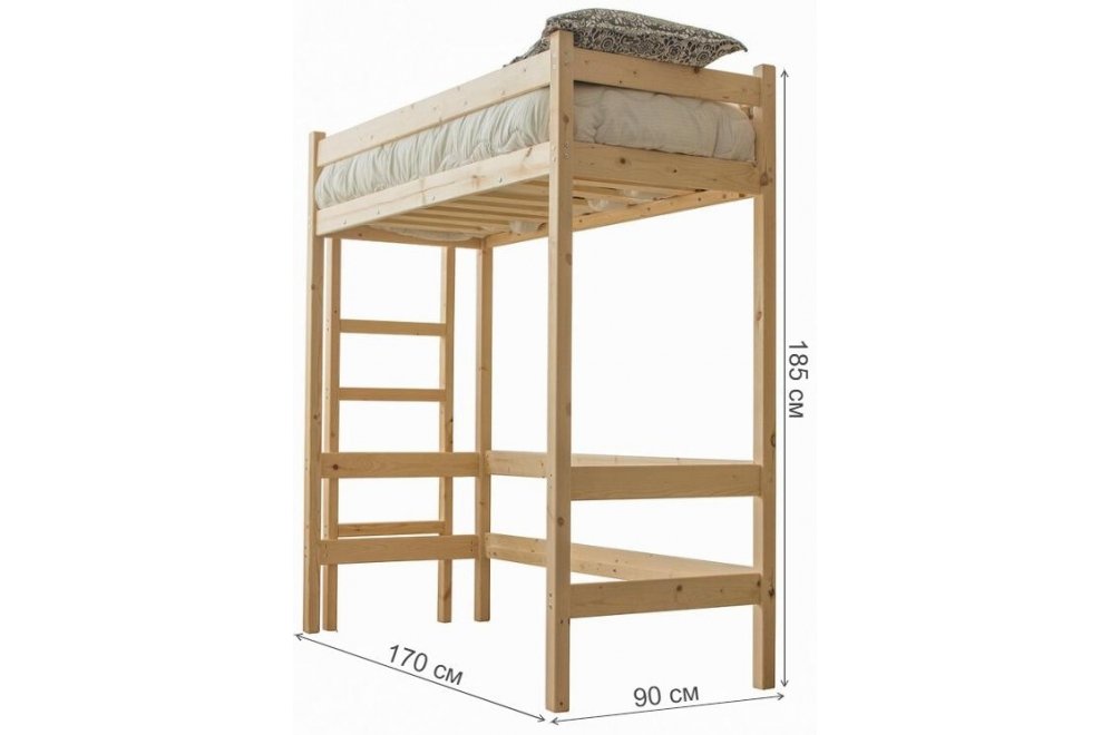 Кровать-чердак Бернар 80х160